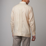 Stripe Long-Sleeve Guayabera // Natural (L)