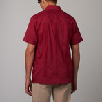 Short-Sleeve Guayabera // Burgundy (4XL)