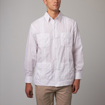 Long-Sleeve Guayabera // White (M)