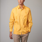 Long-Sleeve Guayabera // Banana (XL)