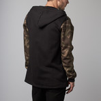 Spenglish // Knit Zip-Up Hoodie // Camouflage (L)