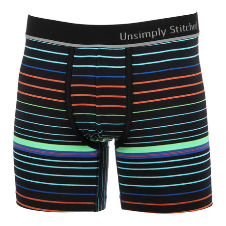Unsimply Stitched // Electric Lights Boxer Brief // Black (L(36"-38"))