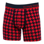 Houndstooth Boxer Brief // Red (XL)