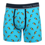Unsimply Stitched // Toucans Boxer Brief // Teal (XL(40"-42"))