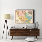 Map of California, New Mexico + Texas (18"W x 24"H // Paper)