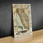 California Map for Cyclers (18"W x 24"H // Paper)