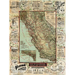 California Map for Cyclers (18"W x 24"H // Paper)