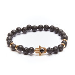 Lava Stone Hamsa Hand Bracelet