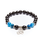 Jean Claude Jewelry // Onyx + Agate OM Bracelet // Black + Blue