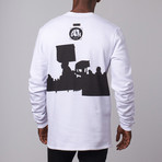 Long-Sleeve Crewneck Tee // White (S)