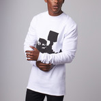 Long-Sleeve Crewneck Tee // White (S)