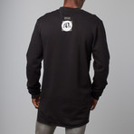 Double Panel Long-Sleeve Crewneck // Black (L)