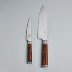 Santoku Stainless Damascus Chef Set