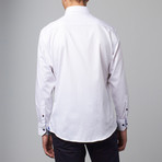 Long Sleeve Button Down Sateen Shirt // White (XS)