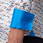 Bespoke // Long Sleeve Button Down Shirt // White Geo (2XL)