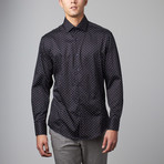 Long-Sleeve Button-Up Shirt // Navy (S)