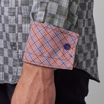 Bespoke // Long Sleeve Button Down Jacquard Shirt // Black Check (XL)