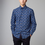 Long Sleeve Button Down Shirt // Blue (XS)