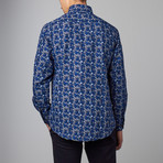 Long Sleeve Button Down Shirt // Blue (M)