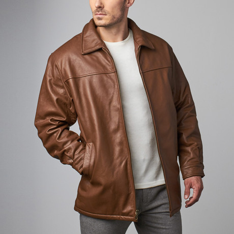 Tanners Avenue // Cowhide Leather Coat // Brown (M)