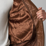 Tanners Avenue // Cowhide Leather Coat // Brown (M)