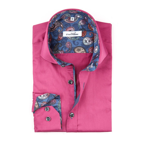 Paisley Button-Up // Raspberry (S)