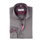 Ornate Accent Button-Up // Anthracite (3XL)