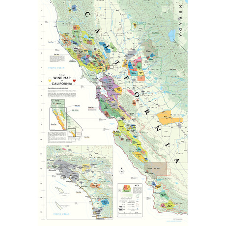 De Long's Wine Map of California