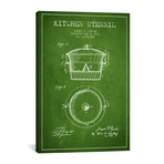 Kitchen Utensil Green Patent Blueprint (26"W x 18"H x 0.75"D)