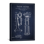 Drink Mixer Navy Blue Patent Blueprint (26"W x 18"H x 0.75"D)