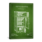 Refrigerator Green Patent Blueprint (26"W x 18"H x 0.75"D)