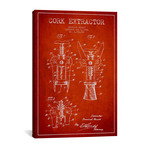 Corkscrew Red Patent Blueprint (26"W x 18"H x 0.75"D)