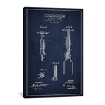 Corkscrew Navy Blue Patent Blueprint (26"W x 18"H x 0.75"D)