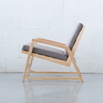 Isao Chair (Walnut + Light Grey Felt)