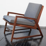 Isao Chair (Walnut + Light Grey Felt)