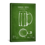 Beer Mug Green Patent Blueprint (26"W x 18"H x 0.75"D)