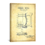 Beer Mug Vintage Patent Blueprint (26"W x 18"H x 0.75"D)