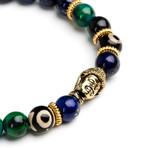 Lapis Lazuli Evil Eye + Buddha Bracelet