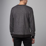 Marled Terry Crewneck // Black (S)