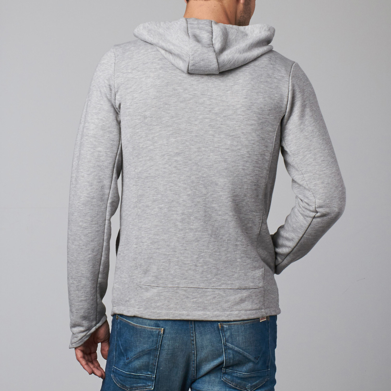 Akito Tanaka // Kapuzen Asymmetric Sweater // Grey (L) - Akito Tanaka ...