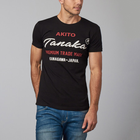 Akito Tanaka // Kanagawa True T-Shirt // Black + Red (S)
