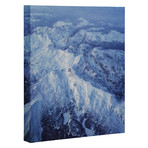 Winter Mountain Range (White Framed Wall Art: 12"W x 12"H)