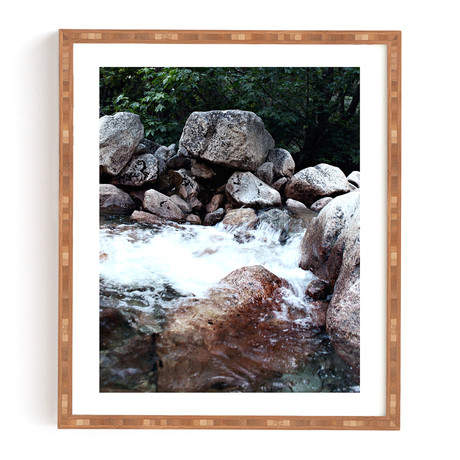 Yosemite Creek (Bamboo Framed Wall Art: 11"W x 13"H)