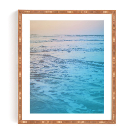 Cotton Candy Waves (Bamboo Framed Wall Art: 11"W x 13"H)