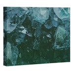 Aquamarine Gemstone (Silver Framed Wall Art: 12"W x 12"H)