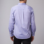 Long-Sleeve Woven Button-Up // Navy Diamonds (S)