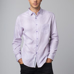 Long-Sleeve Woven Button-Up // Purple Check Fade (S)