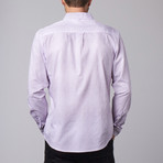 Long-Sleeve Woven Button-Up // Purple Check Fade (S)