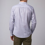 Long-Sleeve Woven Button-Up // Light Blue Paisley (S)