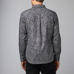 Long-Sleeve Woven Button-Up // Black Tiny Print (S)